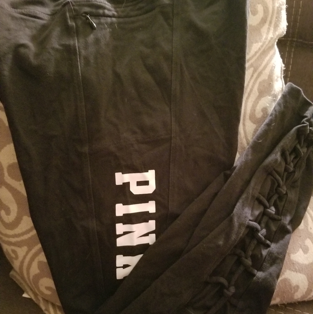 Pink ankle length cotton legging